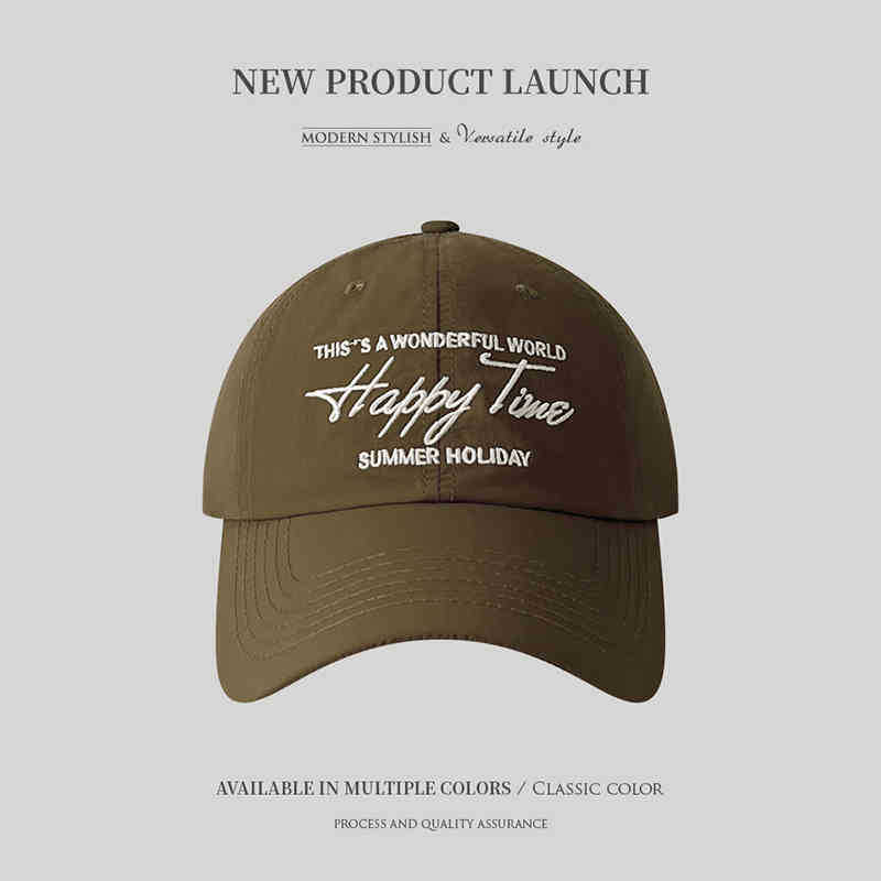 Hat Men'S And Women'S Thin Soft Top Versatile Outdoor Cap Summer Casual Letter Quick-Drying Baseball Cap