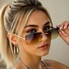 1 stuks Europese en Amerikaanse retro modieuze zonnebril voor heren en dames trend veelzijdig zomer zonwering en UV-bescherming fr