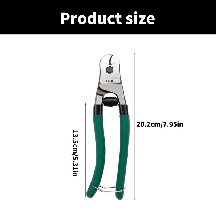 8Inch Cable Cutter, Ergonomic Handle Wire Cable Cutter, Professional Steel Cable Cutter, Easy to Use Wire Rope Cutter