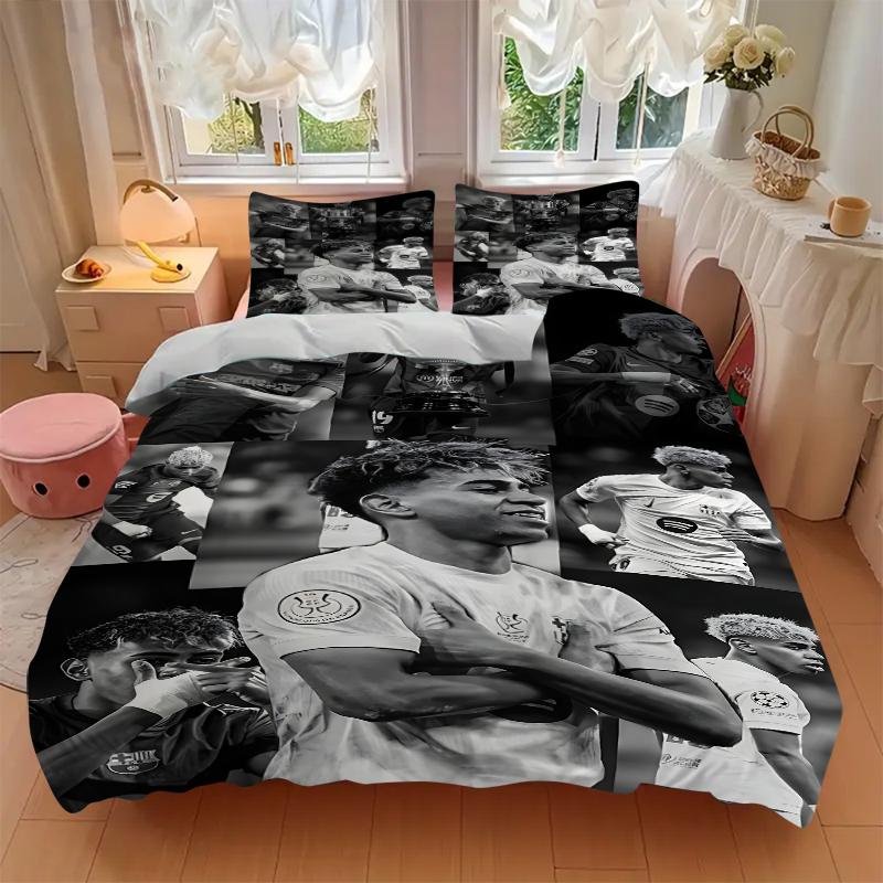 3Pcs Football Player Celebration Bedding Sets For All Sizes New 3D Printed Bed Cover Comforter Duvet Cover Pillowcase Bedroom Decoration