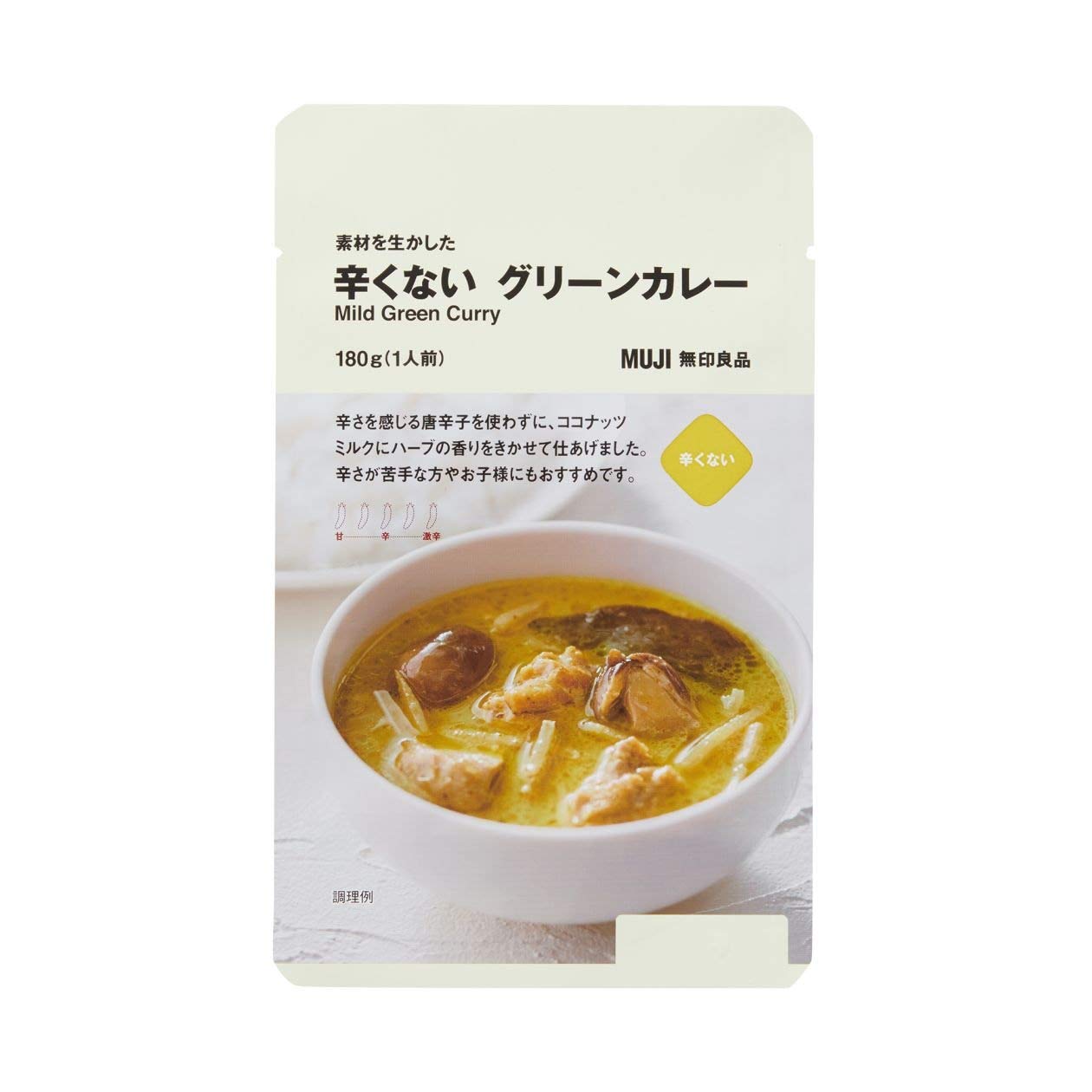 MUJI Green Curry and Made with Natural 180g 82505832 (Mild Ingredients) (1 serving)