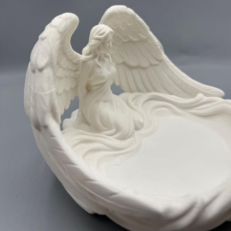 Detailed Angel Wing Shape Decorative Tray Display Plate Suitable for Jewelry Storage and Vanity Table Organization