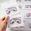Fashion 3d Mermaid Face Gem Temporary Tattoo Crystal Body Facial Stickers, Shiny Glitter and Rhinestones for Festival Prom Party