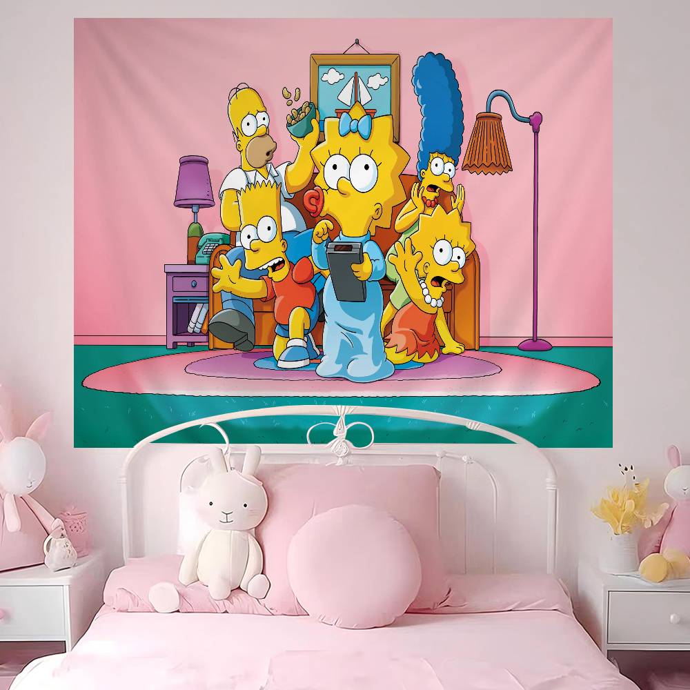 Cartoon The SSimpsons Colorful Tapestry Wall Hanging Bohemian Wall Tapestries Mandala Wall Hanging Sheets