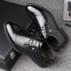 Men Dress Lace-Up Shoes Top Quality Pointed Toe Flat Men Formal Shoes Men Business Shoes JZ-3625-5