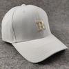 Hard Top R Letter Baseball Cap Solid Color Big Head Circumference Cap Color Women's Hat Deepened Large Size Women's Hat