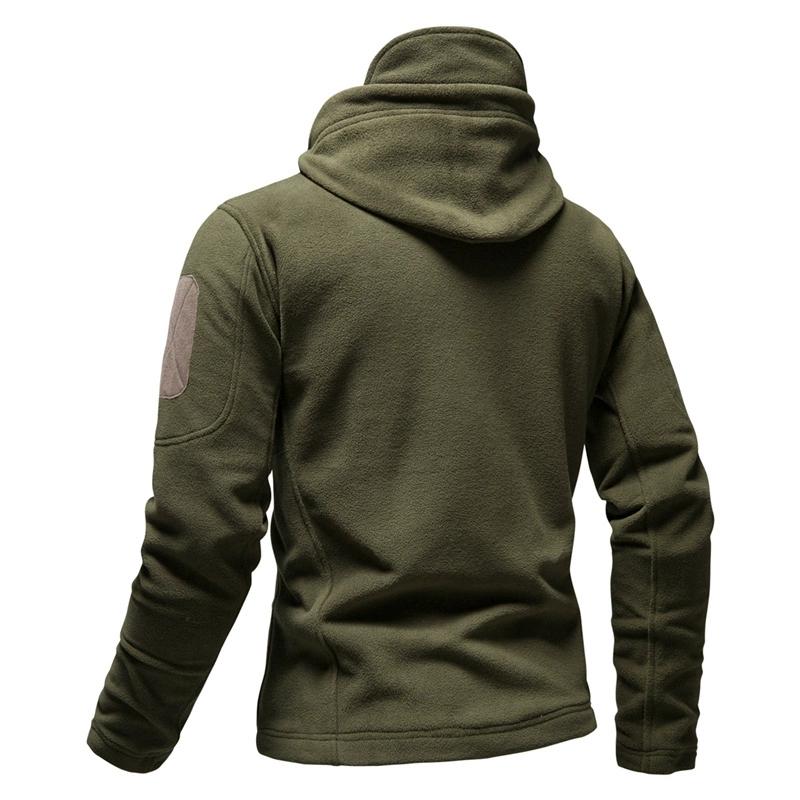 Spring and Autumn European and American Men's Outdoor Leisure Training Multi-Pocket Polar Fleece Warm Jackets S-XXL