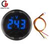 DC 7-120V DC 0-120V LED-Anzeige Voltmeter Rund Zwei-/Dreidraht-Panel-Spannungsmesser DC Berührungsspannungsprüfer für Auto Boot Marine