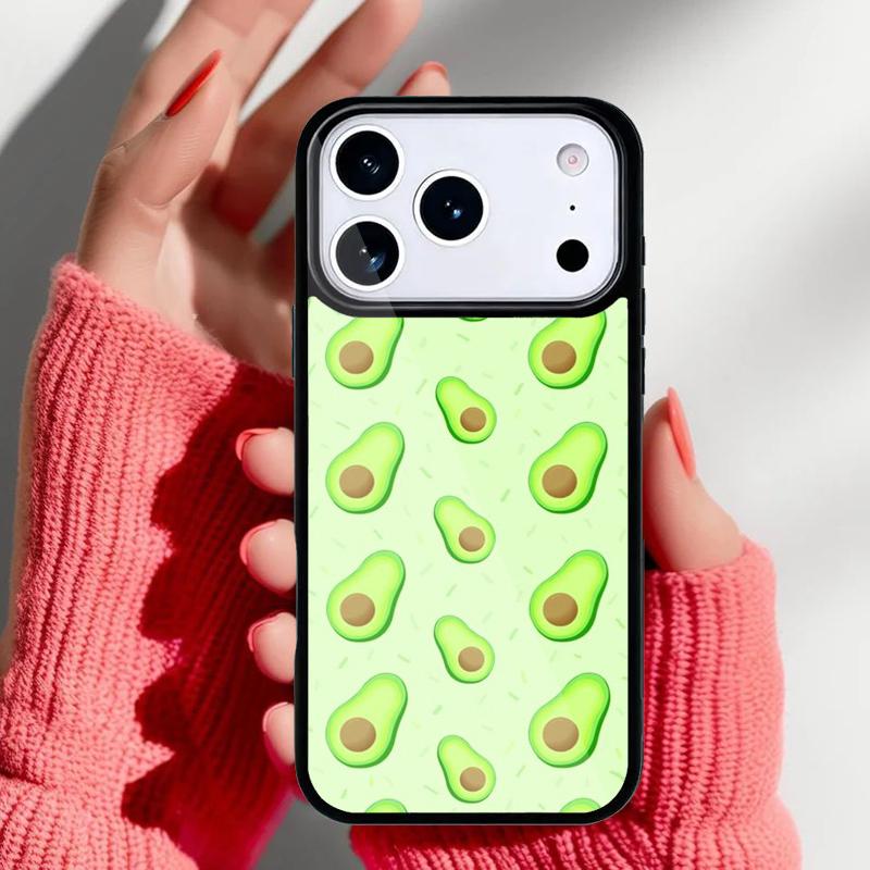 Newest Delicious Avocado Pattern Phone Case for iPhone 17 Air 16e 15 14 13 Pro Max Back Cover for 12 11 Pro Coque