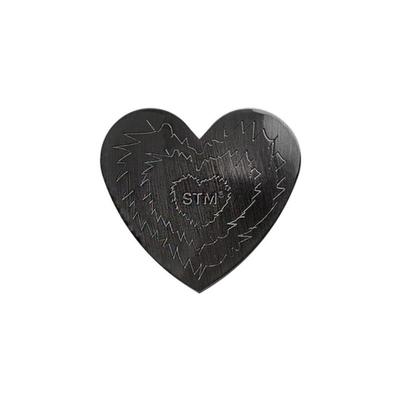 SENTIMENTS NO.439 [BLACK] HEART SHIELD HAIR Pin