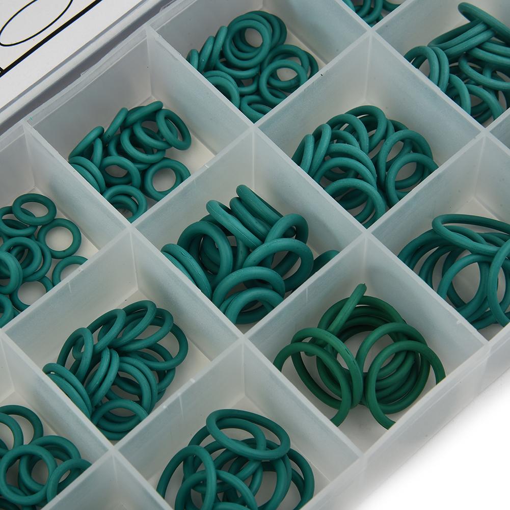 Sealing Ring O-rings Seal Set Sealing 18 Sizes With Plastic Case Green HNBR Parts Universal 18 Sizes New R134a