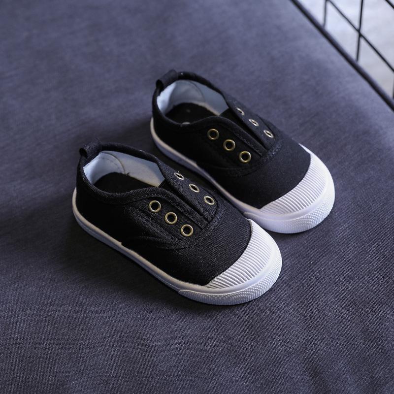 Children's Canvas Eyelet Shoes - 2025 Spring/Autumn Collection, Casual Sneakers for Boys and Girls.