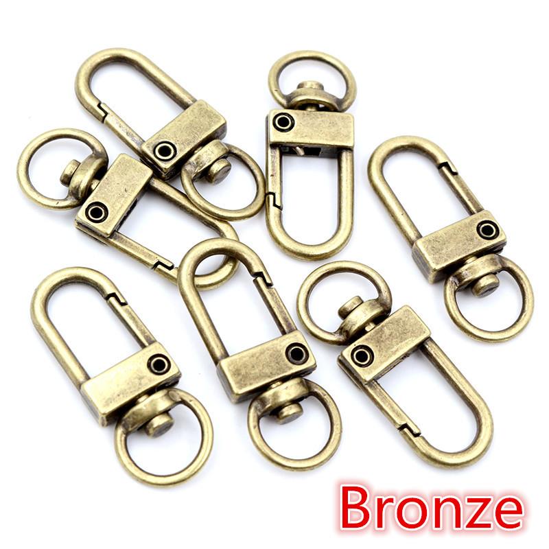 10pcs Snap Lobster Clasp Hooks Gold Silver Plated 5 Colors DIY Jewelry Making Findings for Keychain Neckalce Bracelet Supplies