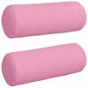 Bolster Cushions 2 Pcs Pink Ø 25 X 70 Cm Fabric