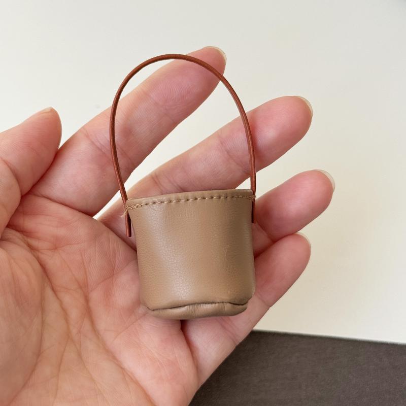 1Pcs Dollhouse Decoration Pretend Play Toy 15-17Cm Doll Handbag Lady Leather Bag Pu Leather Purse Accessories