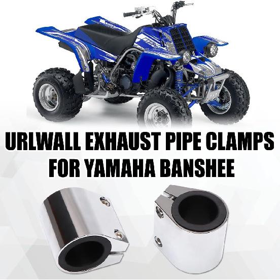 

1 Butt Joint Exhaust Sleeve Clamp Band, 2pcs High Temp Exhaust Narrow Band Muffler Seal Clamp For Yamaha Banshee 1987-2006 Exhaust Pipes Muffler