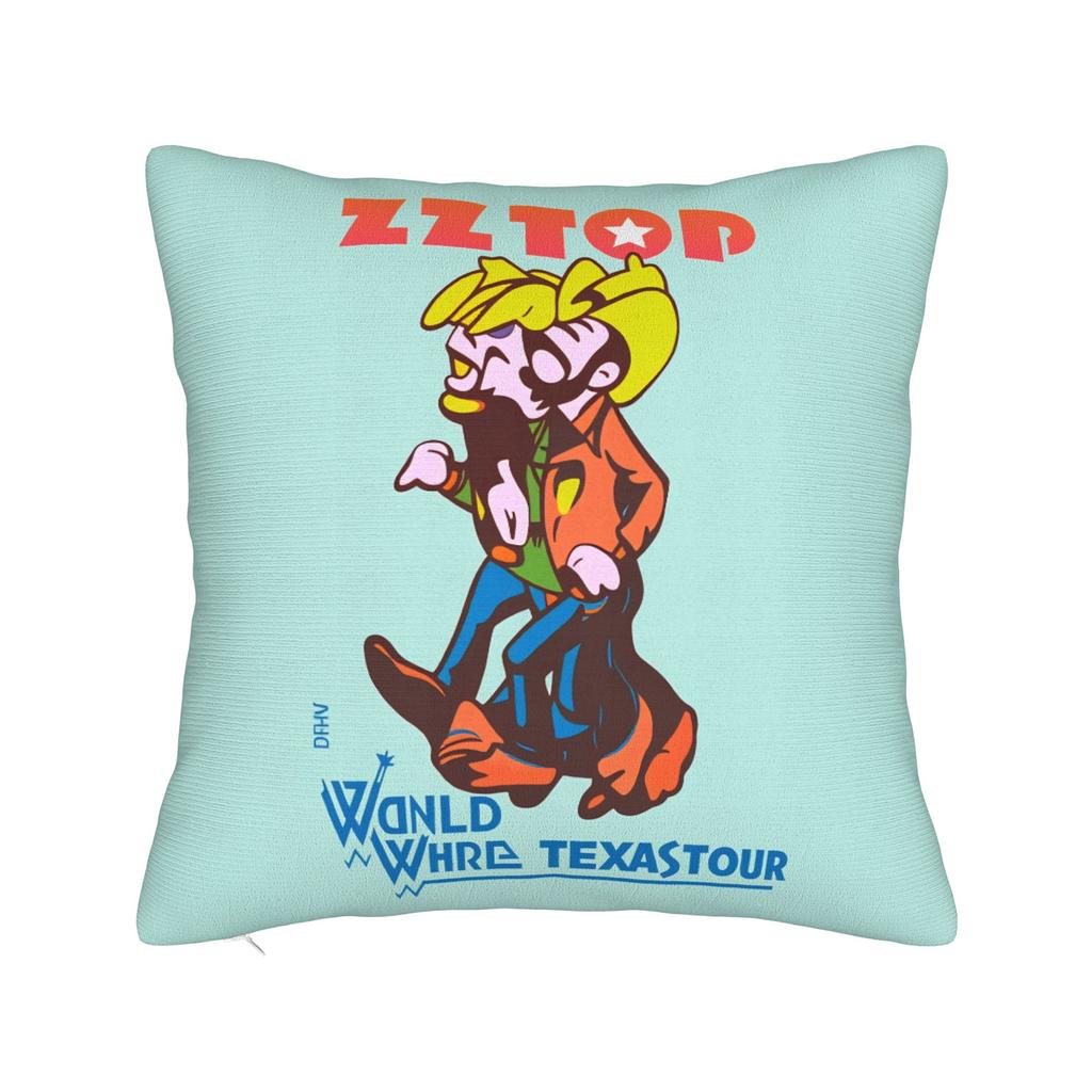 Band Zz Top Pillow Case Comfy Pillow Cover For Couch Sofa Bedroom Kawaii Cushion Cover