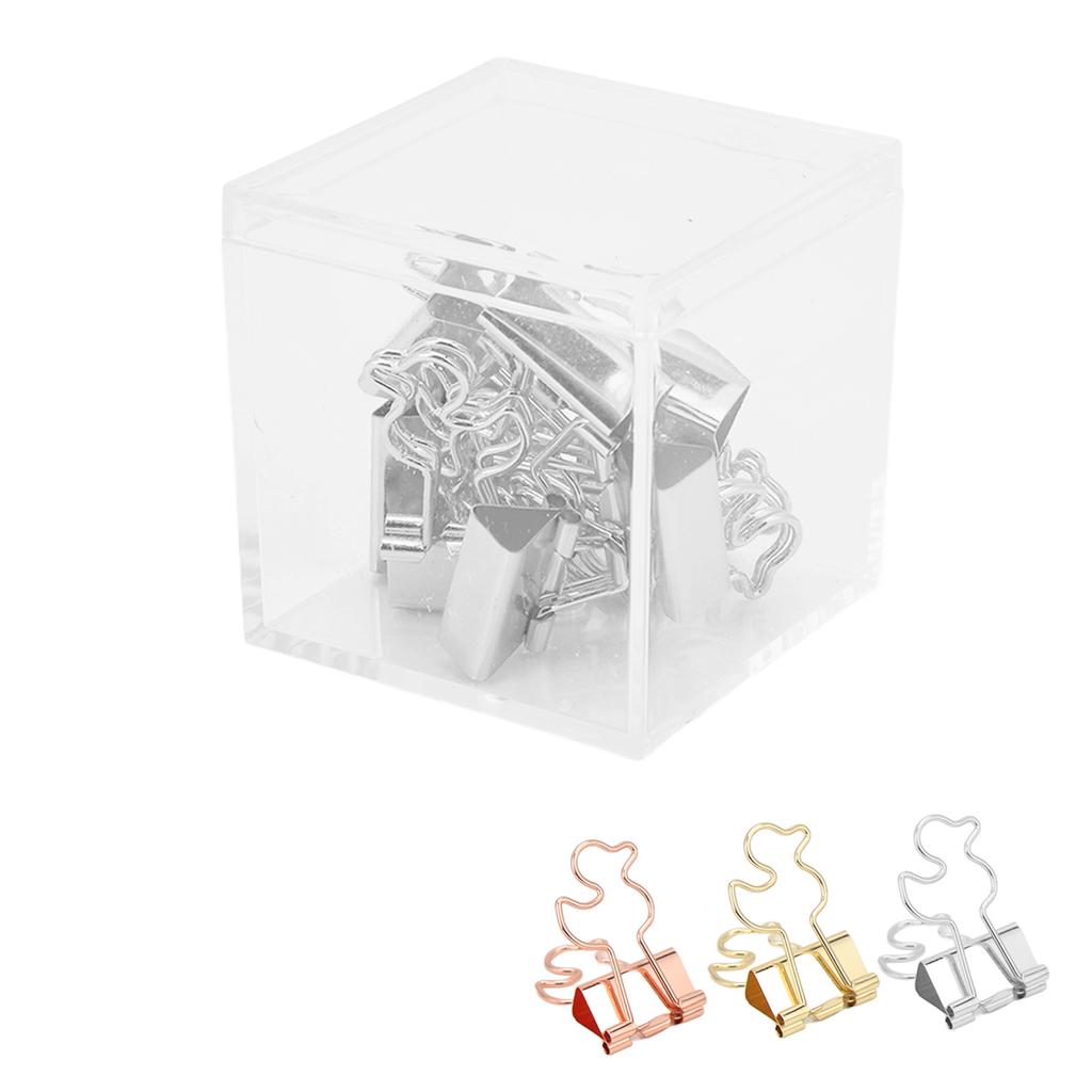 20Pcs Paper Clips Strong Clamping Force  Iron Little Duck Design Wide Application Small Binde