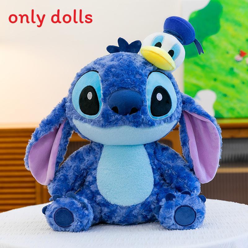 Donald Duck Stitch Plush Toy Cartoon Stuffed Animal Kids Gift 35cm розовый