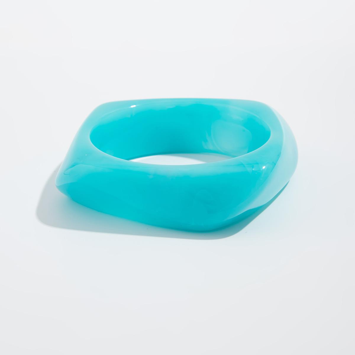 

Женский браслет ручной работы из акрила с нерегулярным геометрическим узором в стиле Ins синий