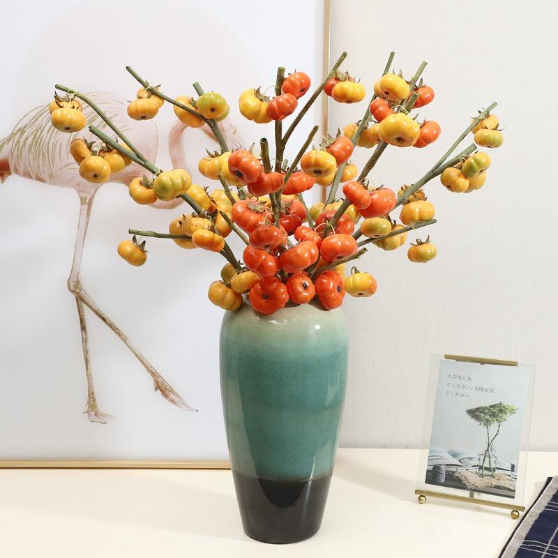 

Simulated Pumpkin Fruit PropsSimulated Berries Housewarming Home Decoration Ornaments Artificial Flowers помаранчевий/червоний