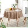 Plastic Solid Color Round Tablecloth Thick Multi-color Printed Tablecloth Waterproof Oil Resistant Washable Table Cover