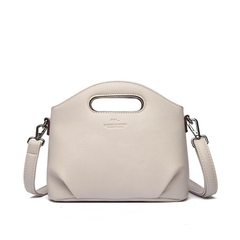 

Новая женская сумка кроссбоди из мягкой кожи большой вместимости для поездок на работу, с нишевой ретро-сумочкой светло-серый