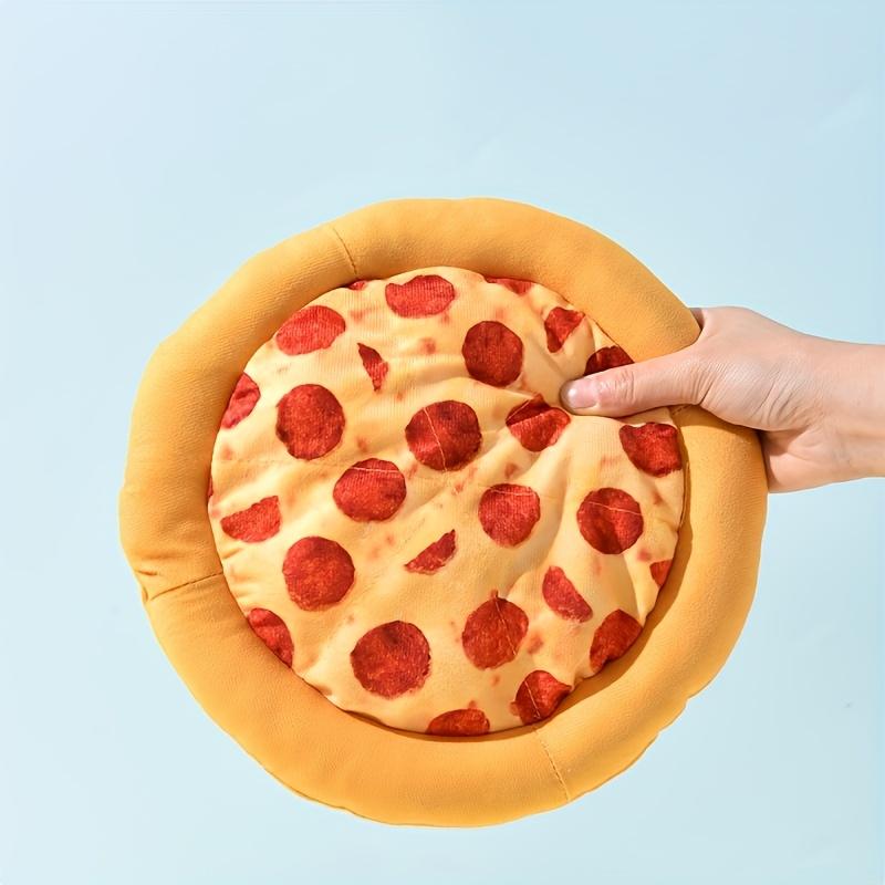 Durable Plush Squeaky Pizza & Shrimp Dog Toy - Interactive Pet Playtime Accessory for Small Breeds Pizza