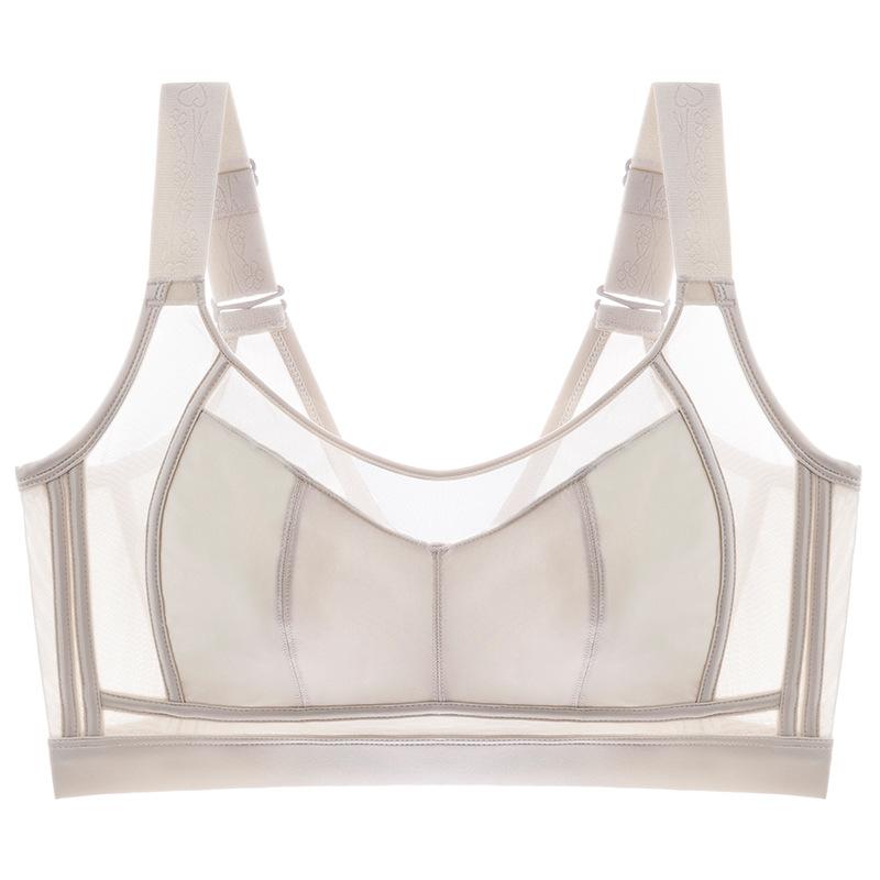 Silent Underwear Women s Full Cup Lightweight Bra Summer Tightening Bra Double Cup Reduction Large Size Bra 34/75D