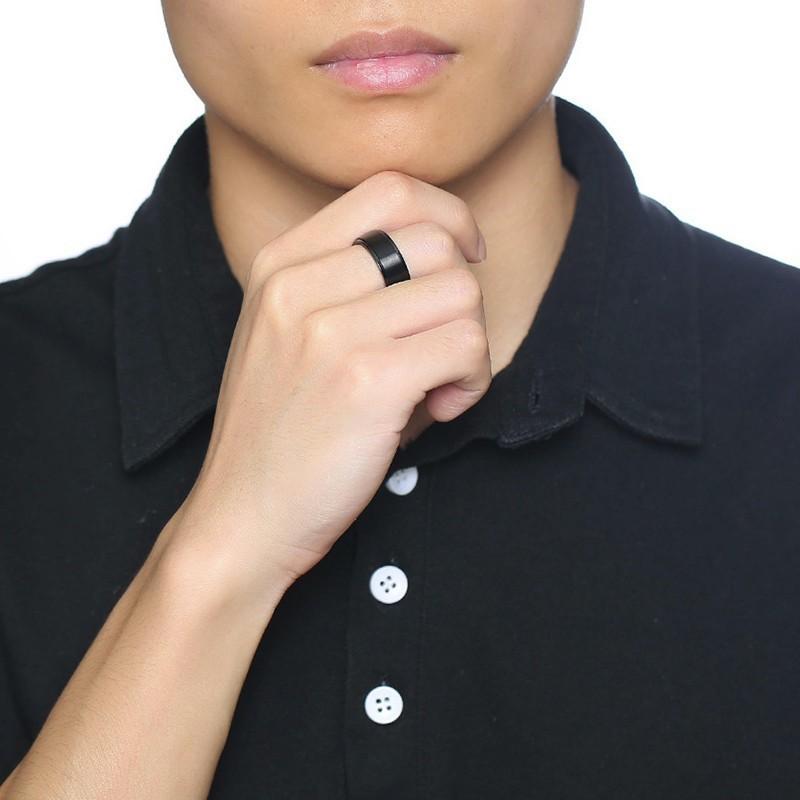 Anel Giratório Vnox 6/8mm para Homens Acessório para Alívio do Estresse Aliança Clássica de Aço Inoxidável Joia Esportiva Rúnica Viking Casual
