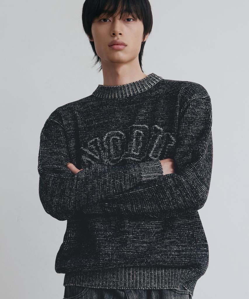 NODU Logo Ring Round Knit [Black]
