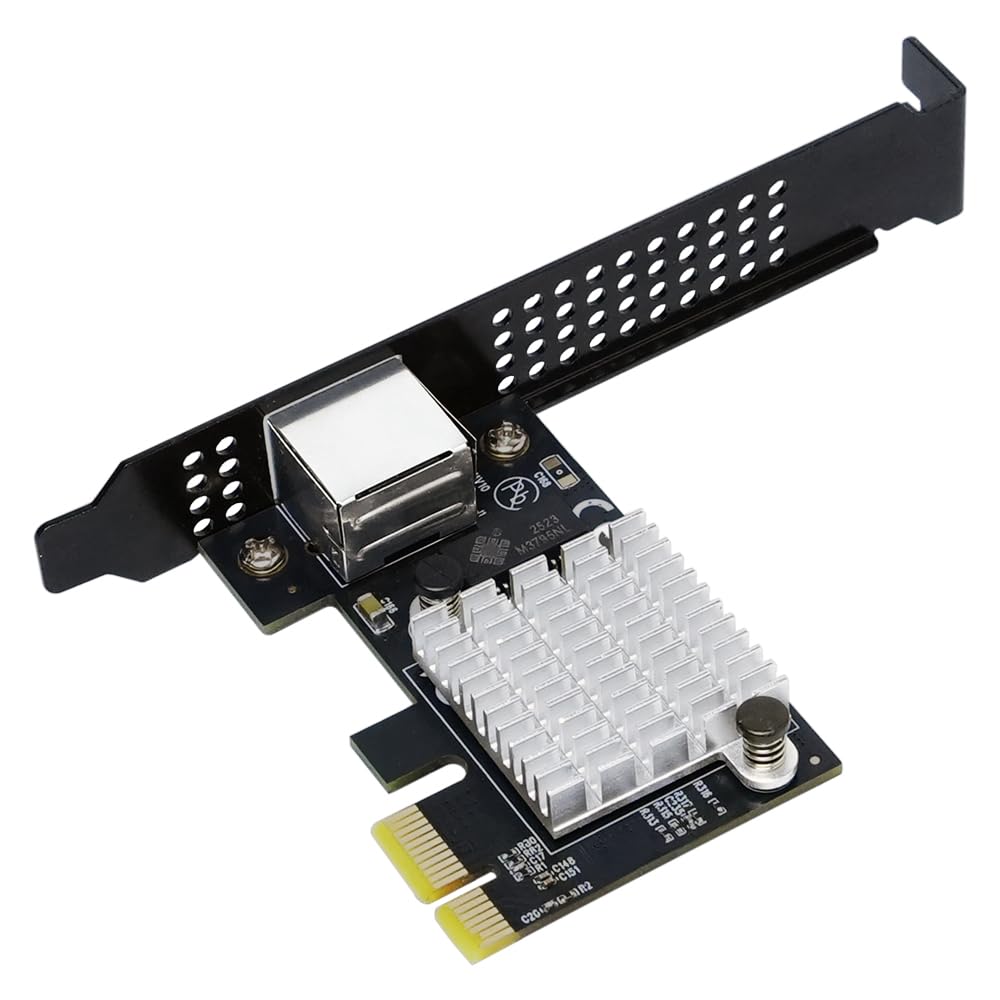 [10Gbps Compatible] Realtek RTL8127 Chip PCIe 4.0 x1 Network Card - Ideal for NAS/Gaming PCs/Workstations, Windows/Linux Auto-Recognition, 1G/2.5G/5G/