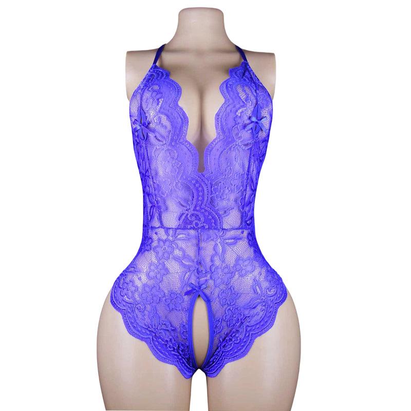 Night Concubine Sex Underwear Lace onesie Women's Hollow Hot Uniform European and American Wholesale