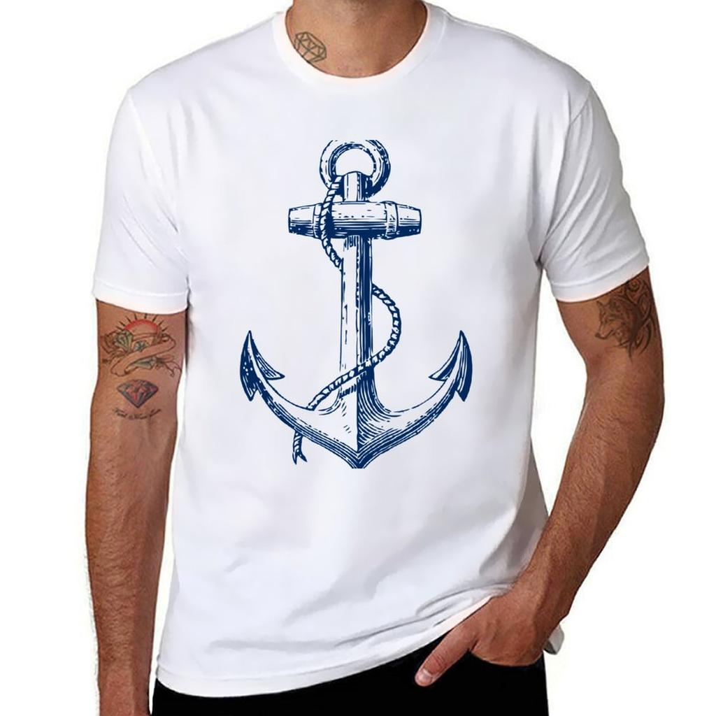 Anchor Tshirt Big Size Crew Neck Tshirt