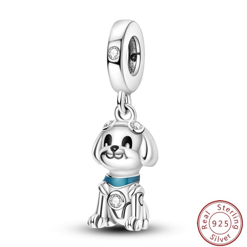 Cute Cat And Dog Series Copper Moon Butterfly Paw Print Charms 3Mm Diy Fine Jewelry Gifts Making