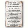 Vintage Metal Poster Motivational Quote Wall Decor for Home Cafe