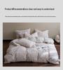 New 2026 A-Class Cotton Linen Digital Print 4-Piece Bedding Set: Fitted Sheet, Duvet Cover, Bed Sheet