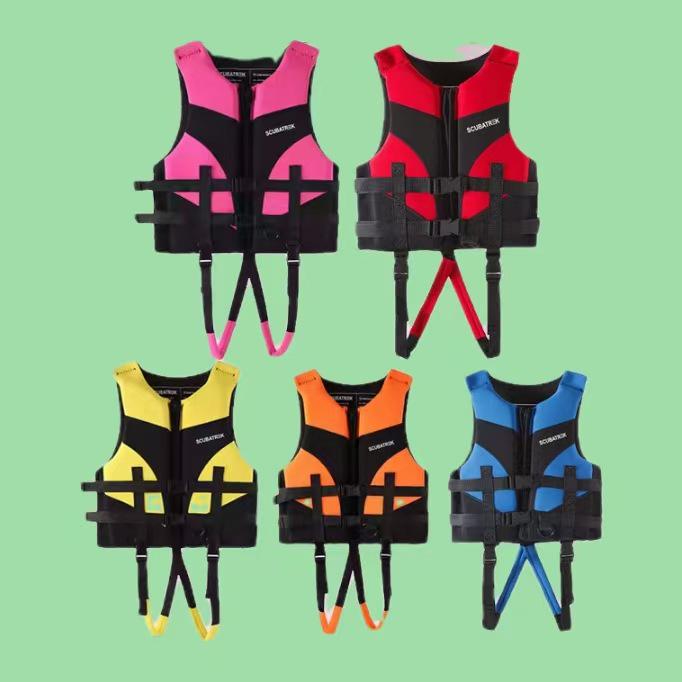 Kamizelka ratunkowa dla dzieci: Chłopięca i Dziewczęca Kamizelka do Snorkowania Utrzymująca Ciepło