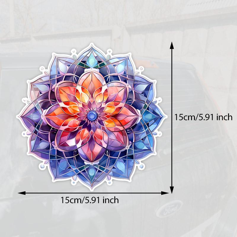 Mandala Car Stickers Waterproof Vinyl Decals Auto Body Window Bumper Decor Motorcycle Helmet Stickers TM109 15x15cm