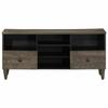 VidaXL TV Cabinet Black 100x33x46 Cm Solid Mango Wood, TV Bench, TV Stand, Multimedia Cabinet, TV Buffet, Hi-fi Cabinet, 4017810