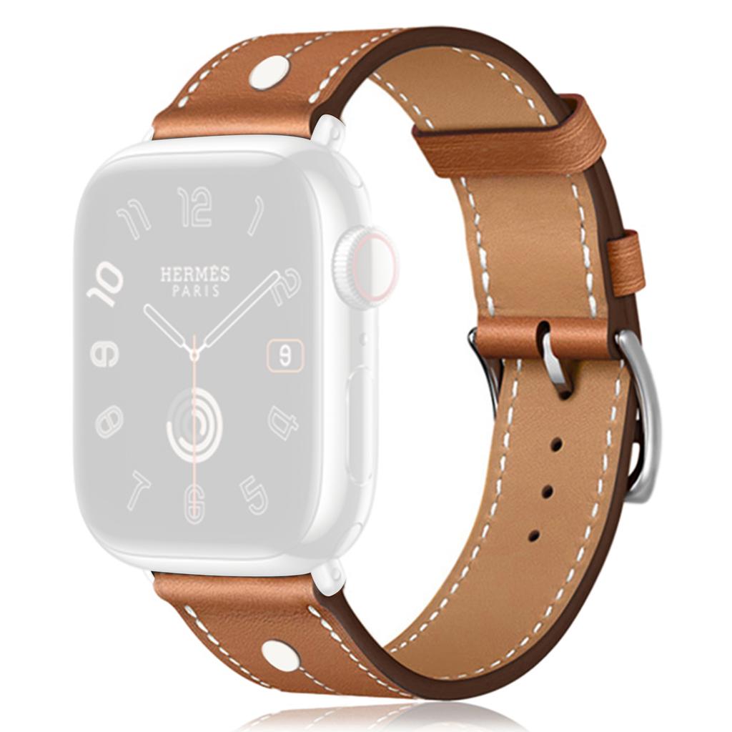 KALEBOL For Apple Watch 10 46mm/Ultra 2/Ultra 49mm/9 8 7 45mm/SE (2023) SE (2022) SE 6 5 4 44mm/3 2 1 42mm Genuine Cow Leather Watch Strap