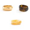 Ingemark 3 Styles Hip Hop Irregular Resin Stack Wide Bangles Women 2025 New Vintage Chunky Smooth Metal Bracelets Jewelry Gift