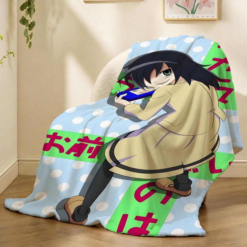 WataMote Anime Throw 240g Flannel Blanket, Suitable for Sofas, Beds, Offices, Exquisite Gift Blankets
