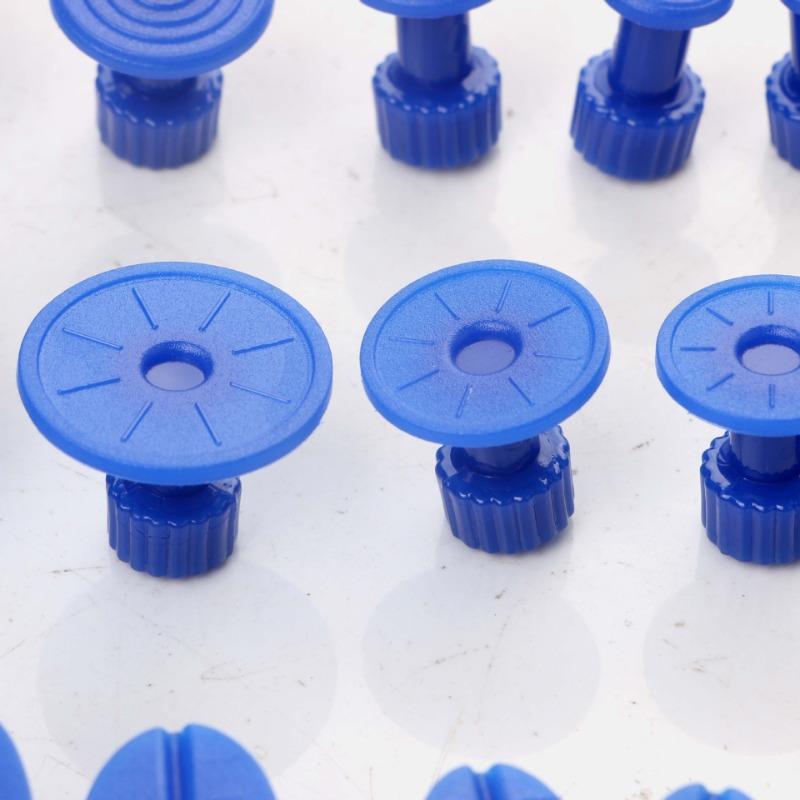 PDR Glue Tabs PDR Tool 18Pcs Blue Glue Gasket Auto Body Paintless Dent Repair Auxiliary Tools Fungus Suction Cup Sucker
