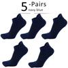 5 Pairs Socks With Toes Mans Cotton Solid Breathable Protect Ankle No Show Socks Summer Five Finger Socks Sokken Good Quality