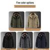 Men's Winter Cotton Jacket with Fleece Lining, Thickened Style for Middle-Aged and Elderly - Medium-Long, Padded Coat.