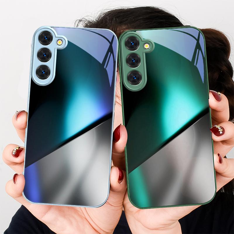 Mysterious Color and Light For Samsung S26 S22 S8 9 10 S20 Ultra S21 Pro S22 Plus S23 FE S24Ultra S25 Edge S24+ Glass Phone Case