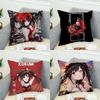 Tokisaki Kurumi Kissenbezug Für Auto Sofa Dekoratives Zuhause Zweiseitiger Druck Plüsch Quadratisch Wurfkissen Kissenbezug