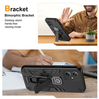 For Motorola Moto G54 5G Phone Kickstand Case Built-in Magnetic Holder Metal Sheet