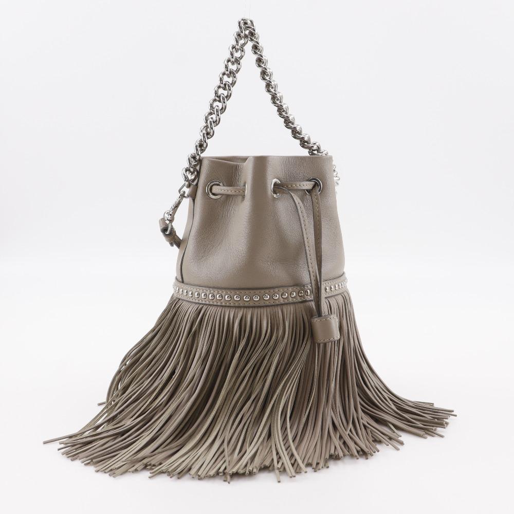 J&M Davidson Fringe Carnival Studs Handbag LMNC 1XX SCNP 951S 2WAYShoulder Gurege Leather Women Used